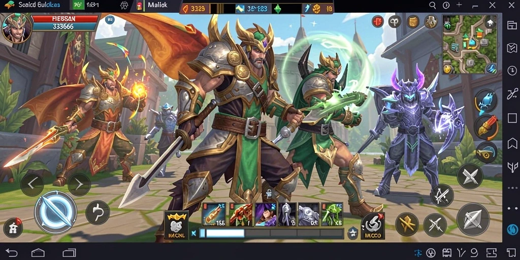 Screenshot gameplay <strong>333666</strong> menampilkan pertempuran seru di dunia MMORPG.