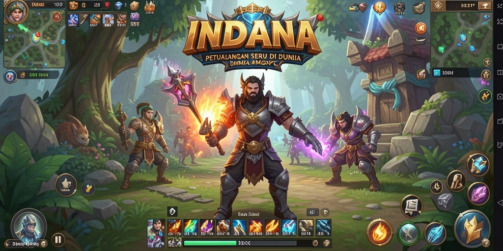 Screenshot gameplay INDAAA menampilkan petualangan epik di dunia fantastis.