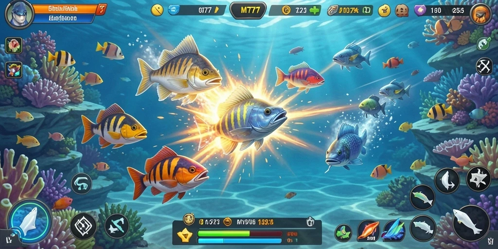 Tampilan gameplay MT777 yang menegangkan dalam Tembak Ikan.