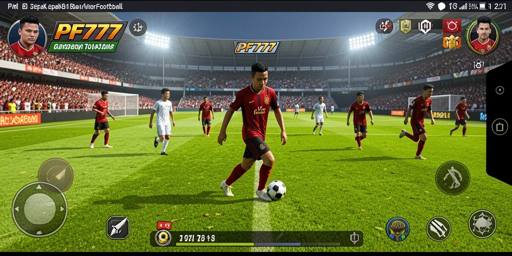 Tampilkan aksi seru dalam game sepak bola PF777.