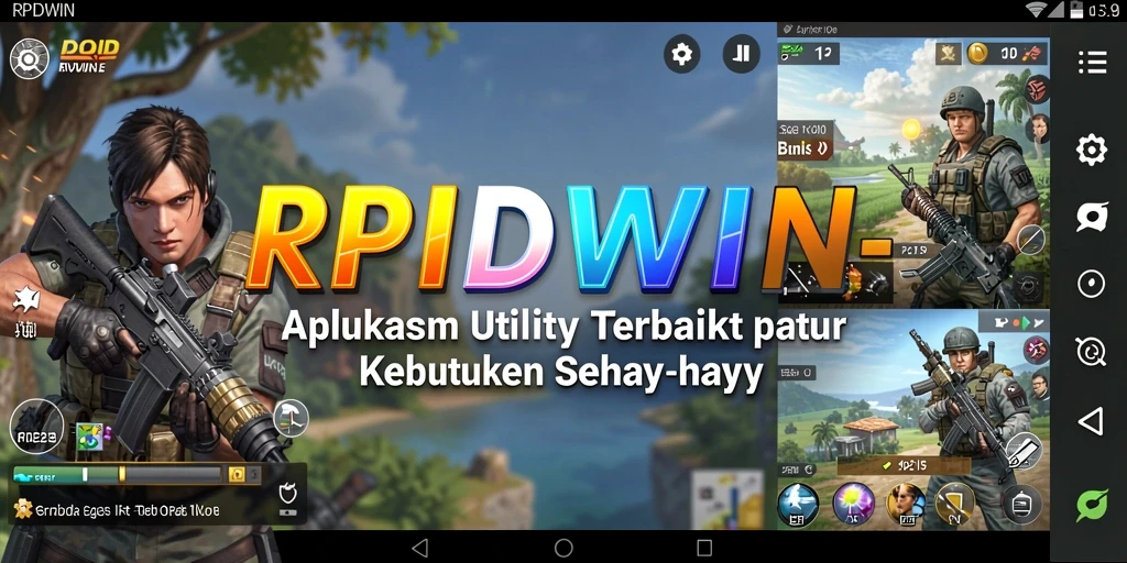Tampilan utama RPIDWIN dengan fitur-fitur Utility yang lengkap.