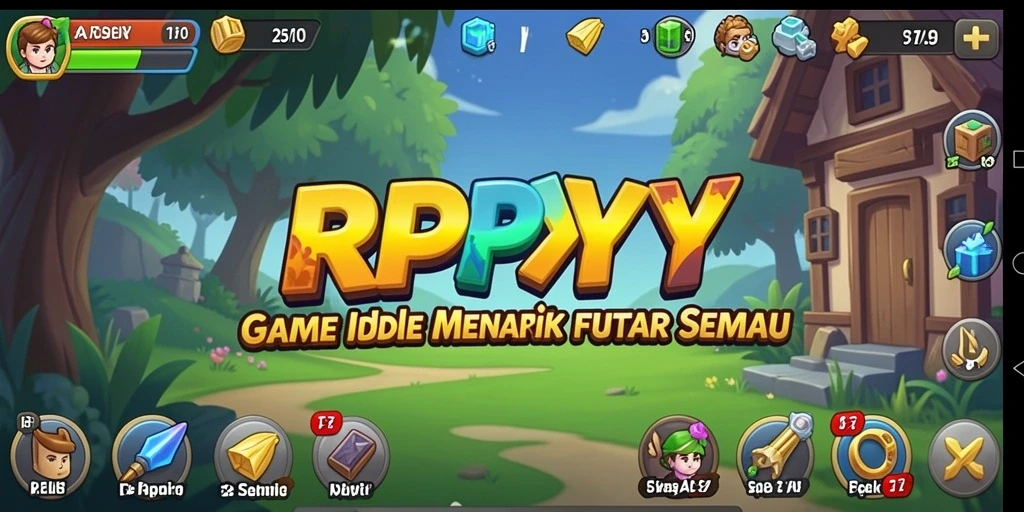 Tampilan gameplay menarik dari RPYYY dengan elemen Idle.