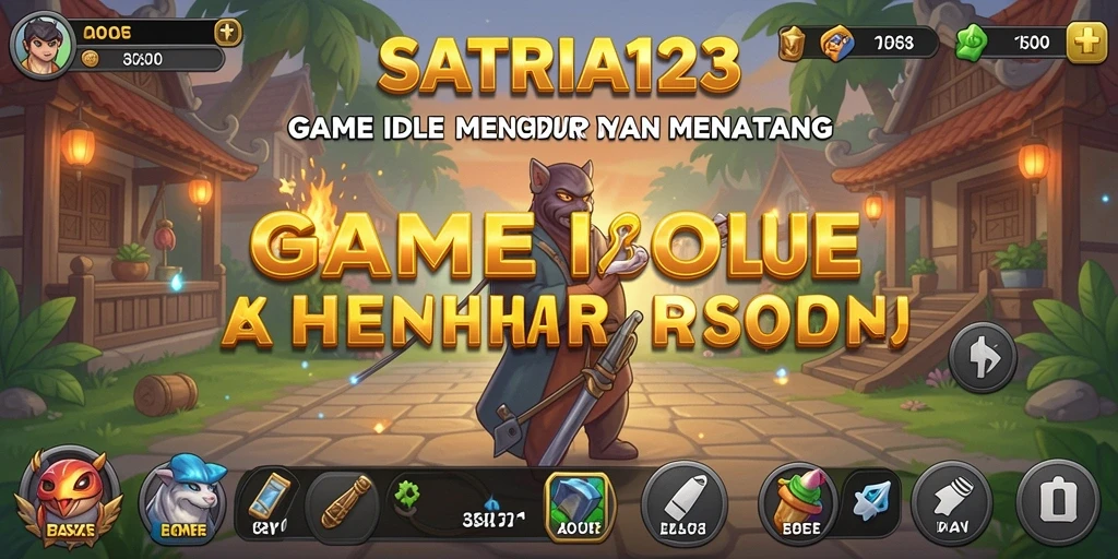 Tampilan gameplay SATRIA123 yang penuh aksi dalam genre Idle.
