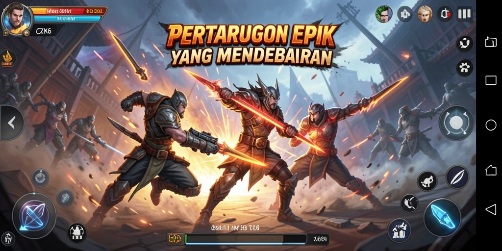 Tangkapan layar menunjukkan pertarungan mendebarkan di ZK6 dengan karakter yang unik.