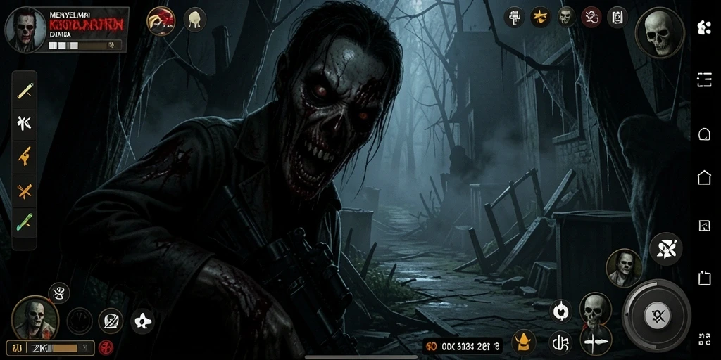 Tampilan gameplay ZK7 yang menakutkan dan menegangkan.